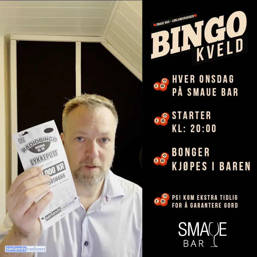 Radiobingo på Smaue bar i Grimtsad.